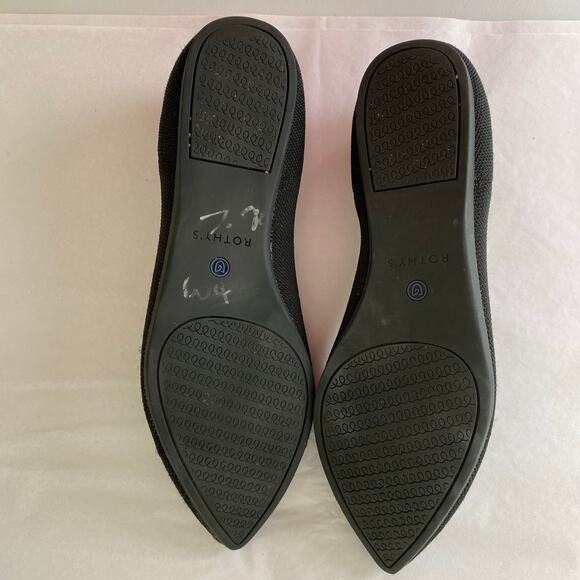 Rothy's The Point Flats Size 9 Black Ballet Comfort Career Sustainable Staple - Picture 13 of 13